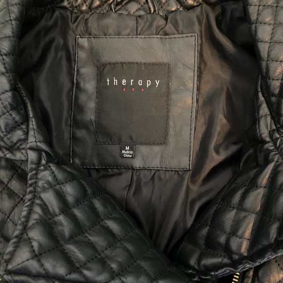 Therapy Quilted Faux Leather Jacket - Picture 2 of 3